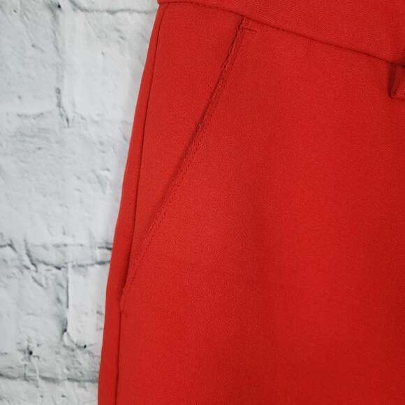 MSGM milano red flared pants Sz 12 zip up pockets A16C - Picture 3 of 7
